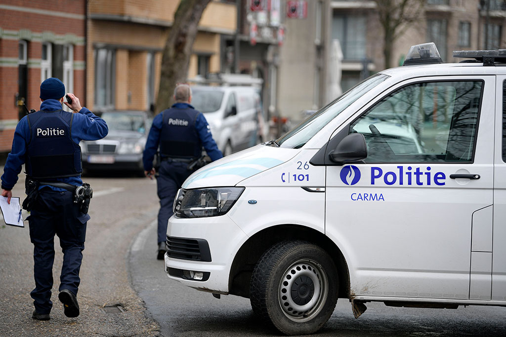 Polizisten der limburgischen Polizeizone "Carma" (Bild: Yorick Jansens/Belga)