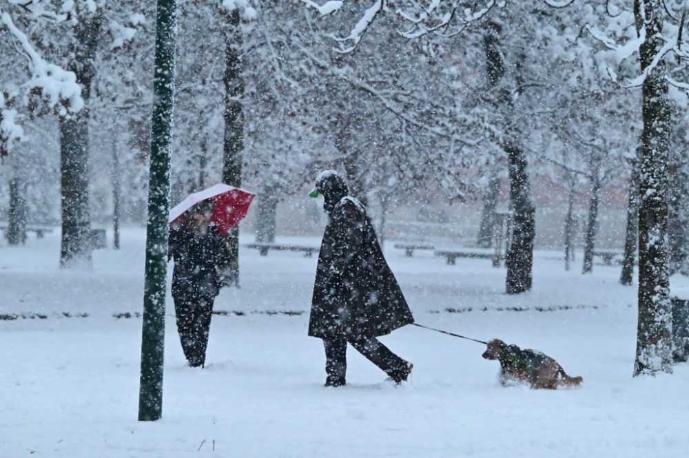 Schneesturm in Mailand (Bild: Miguel Medina/AFP)