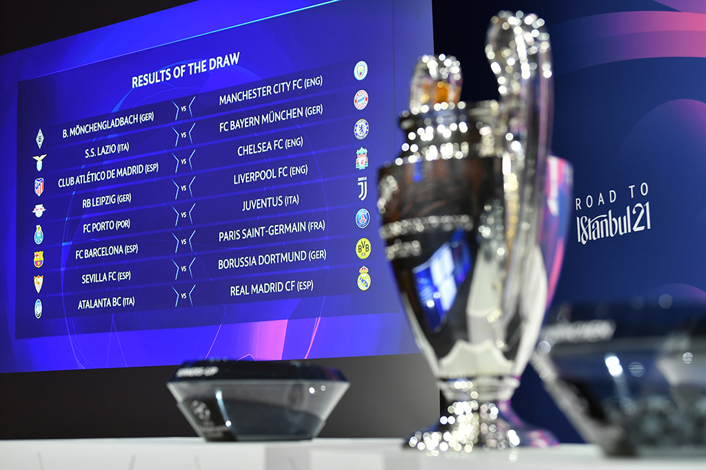 Auslosung der Achtelfinale der Champions League (Bild: Harold Cunningham/UEFA/AFP)