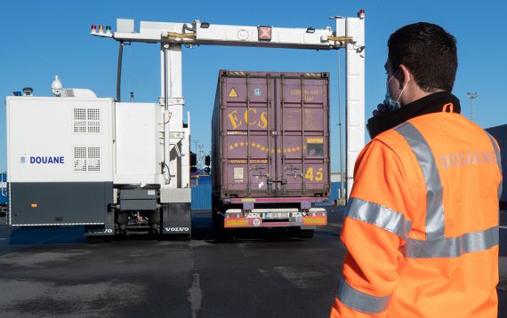 Zollkontrolle im Hafen von Zeebrugge