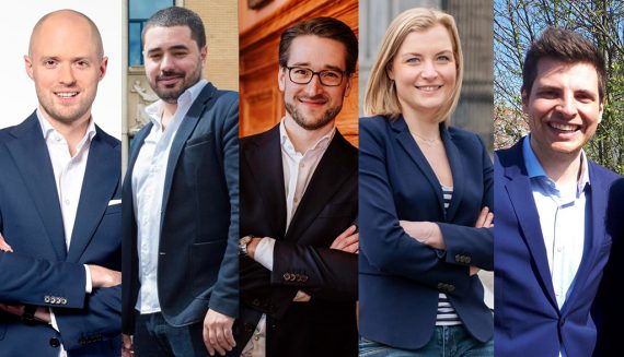 David Leisterh, Khalil Aouasti, Daniel Hilligsmann, Audrey Henry, Sébastien Dewailly (Bild: Brussels Democracy Forum)