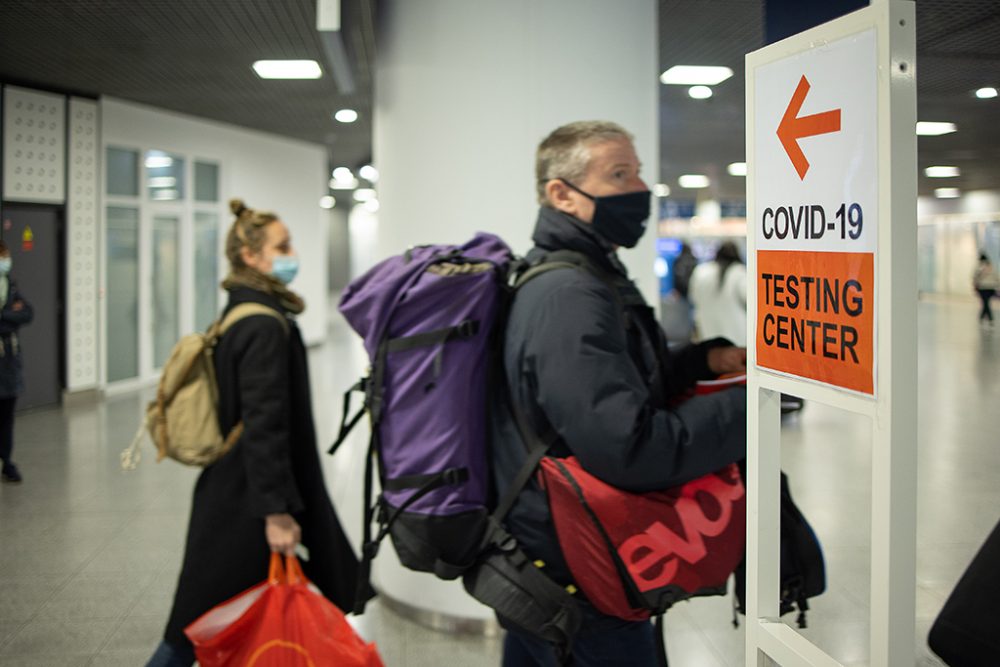 Testzentrum am Brüsseler Südbahnhof (Bild: James Arthur Gekiere/Belga)