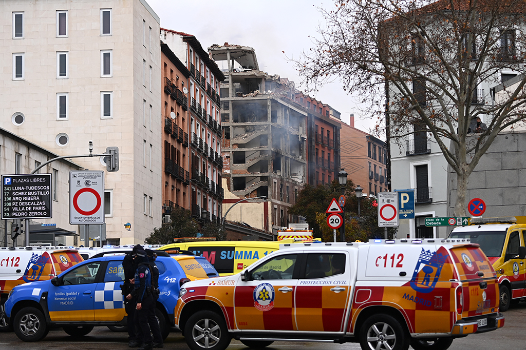 Schwere Explosion in Madrid (Bild: Gabriel Bouys/AFP)