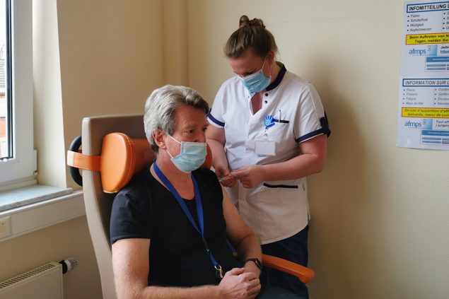 Impfstart im Eupener St.-Nikolaus-Hospital (Bild: Raffaela Schaus/BRF)