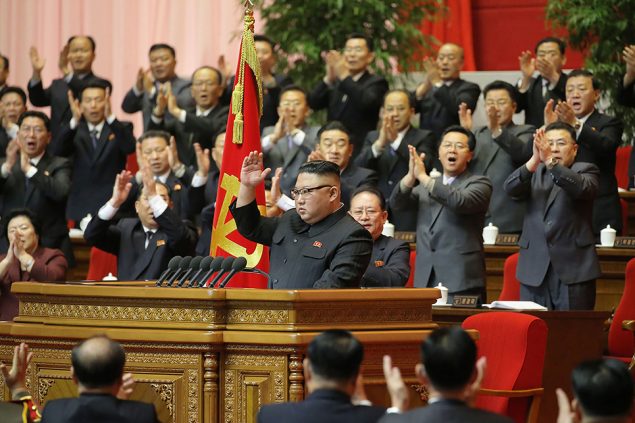 Kim Jong Un beim Kongress der Arbeiterpartei in Pjöngjang (Bild: KCNA via KNS/AFP)