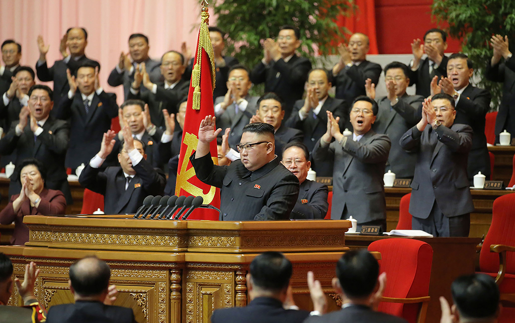 Kim Jong Un beim Kongress der Arbeiterpartei in Pjöngjang (Bild: KCNA via KNS/AFP)