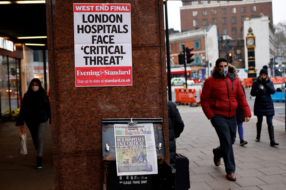 In London wird die Lage in den Krankenhäusern kritisch (Bild: Tolga Akmen/AFP)