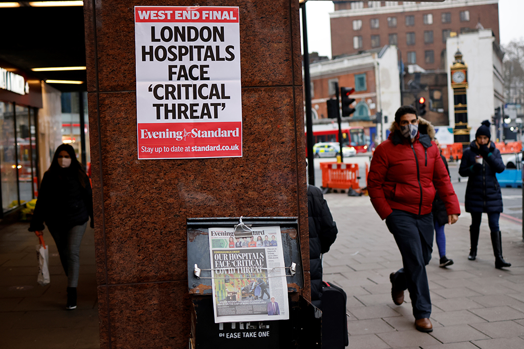 In London wird die Lage in den Krankenhäusern kritisch (Bild: Tolga Akmen/AFP)