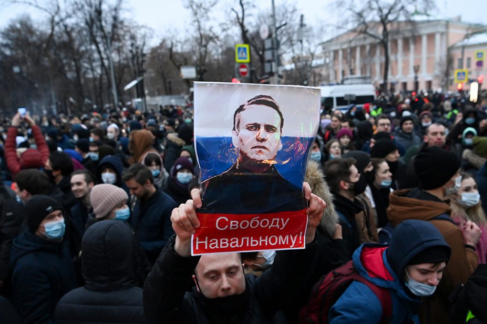 Protest von Nawalny-Anhängern am 23. Januar in Moskau (Bild: Kirill Kudryavtsev/AFP)