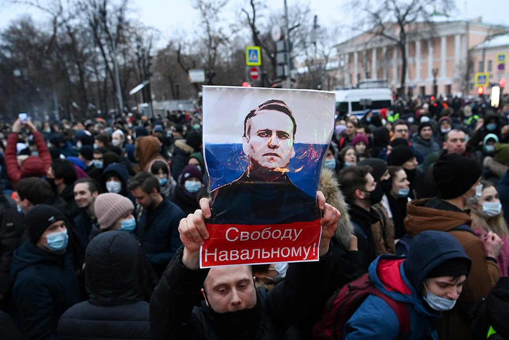 Protest von Nawalny-Anhängern am 23. Januar in Moskau (Bild: Kirill Kudryavtsev/AFP)