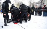 Festnahmen bei Protesten in St. Petersburg (Bild: Olga Maltseva/AFP)