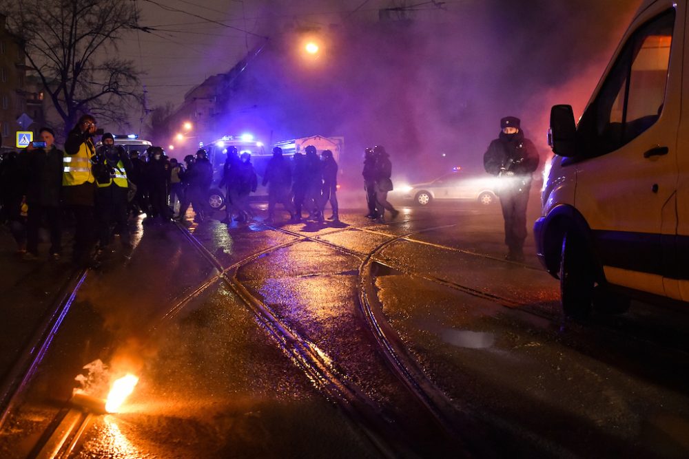 Tausende Festnahmen bei Putin-Protesten in Russland (Bild: Vasily Maximov / AFP)