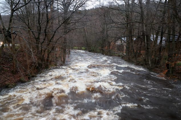 Hochwasserwarnung für die Weser (Bild: Julien Claessen/BRF)