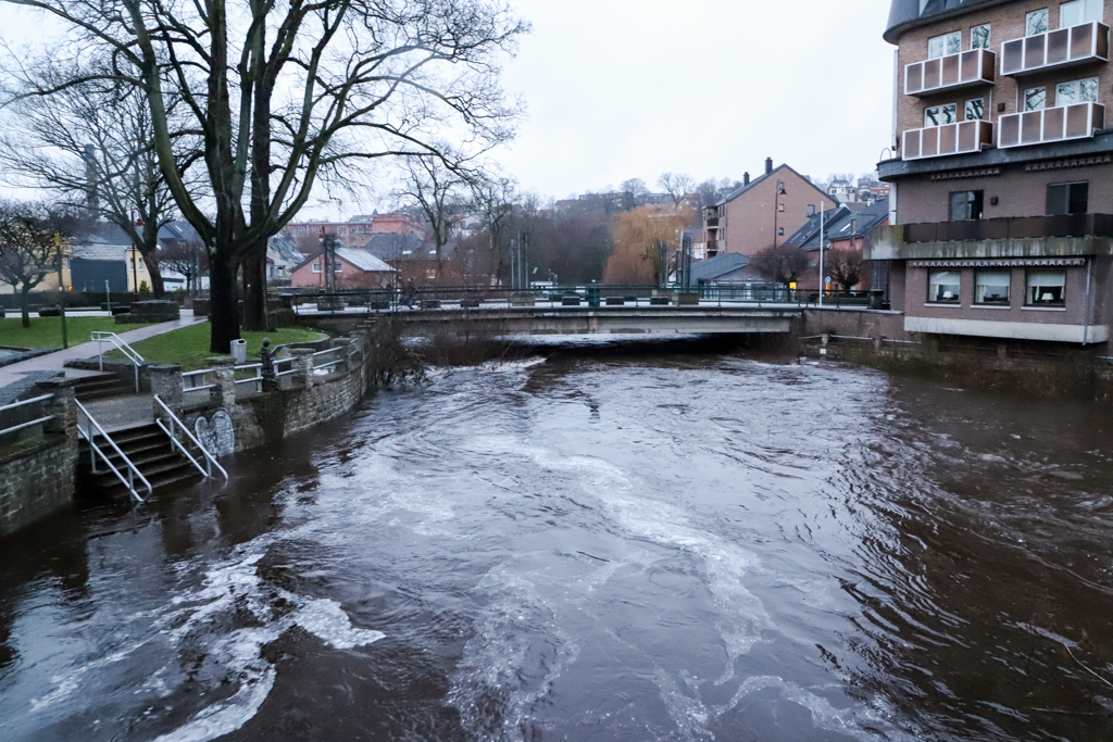 Hochwasserwarnung für die Weser in Eupen