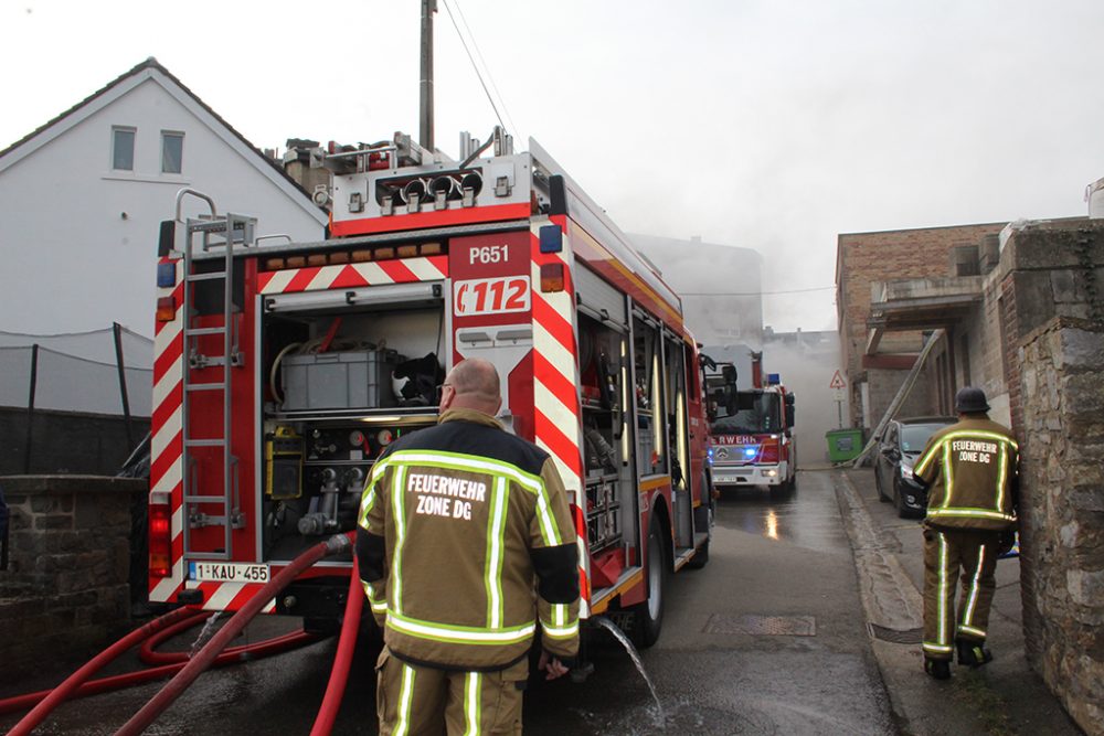 Eupen: Brand in der Hostert (Bild: Sarah Dederichs/BRF)