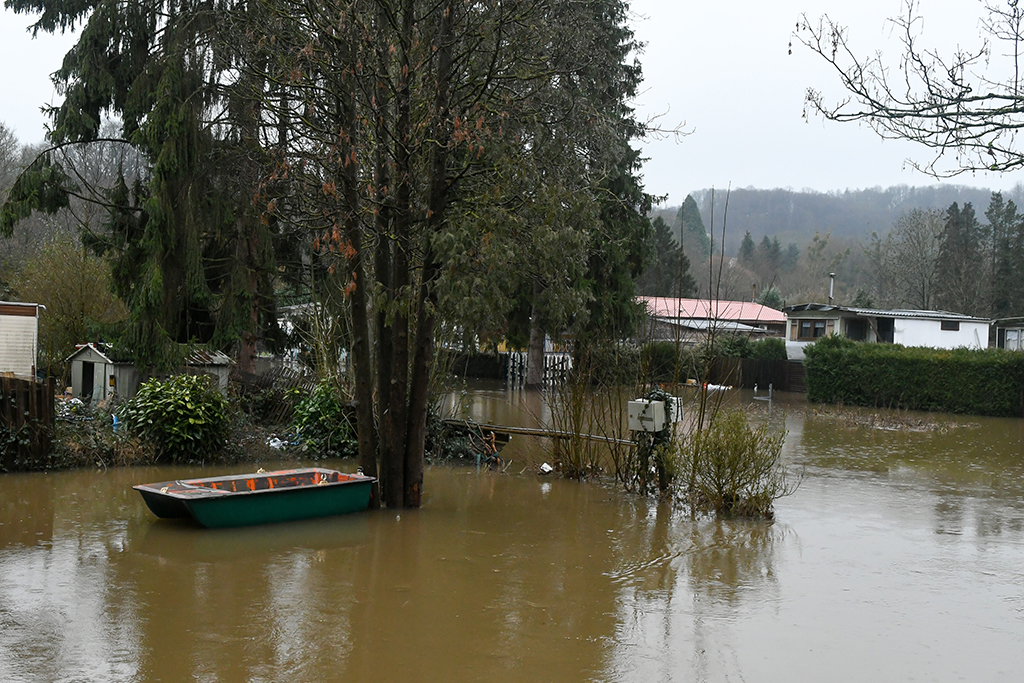 Ourthe-Hochwasser bei Esneux