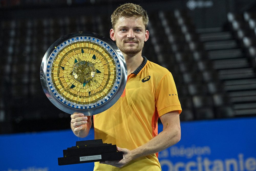 David Goffin mit seinem fünften ATP-Pokal (Bild: Pascal Guyot/AFP)