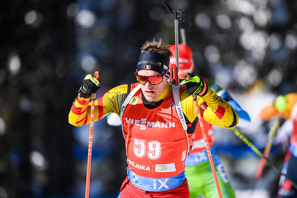 Thierry Langer bei der Verfolgung in Pokljuka (Bild: Kevin Voigt)