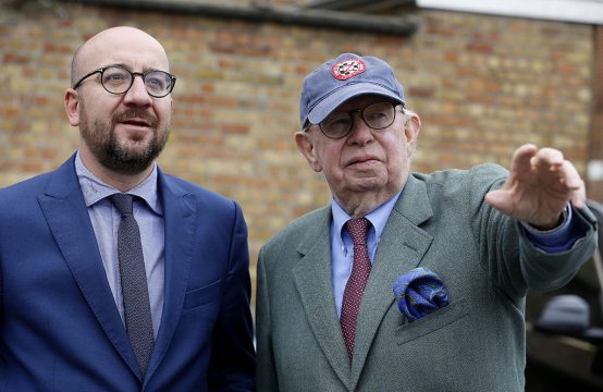 Leopold Lippens im Oktober 2017 zusammen mit dem damaligen Premierminister Charles Michel (Bild: Nicolas Maeterlinck/Belga)