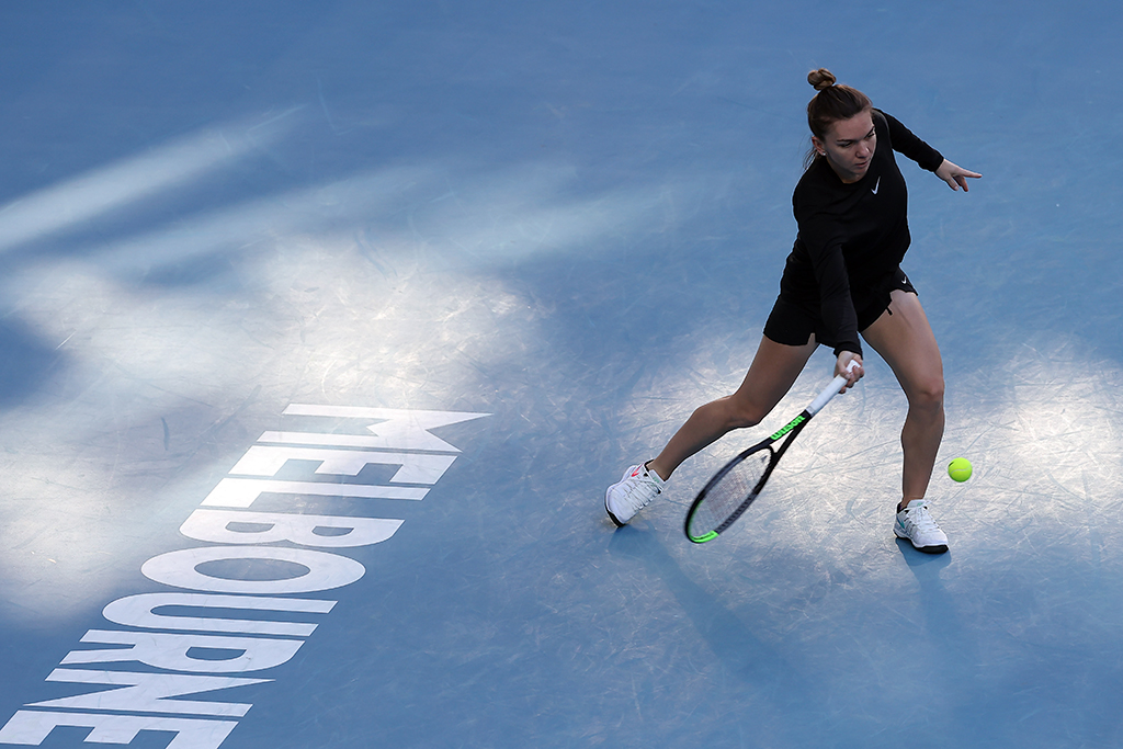 Simona Halep beim Training vor den Australian Open