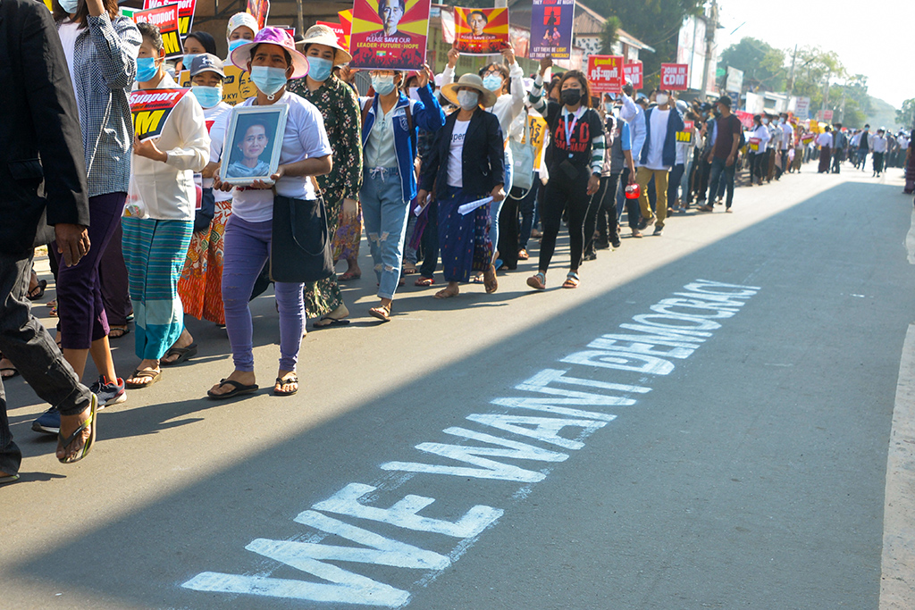Proteste in Myanmar (Bild: STR/AFP)