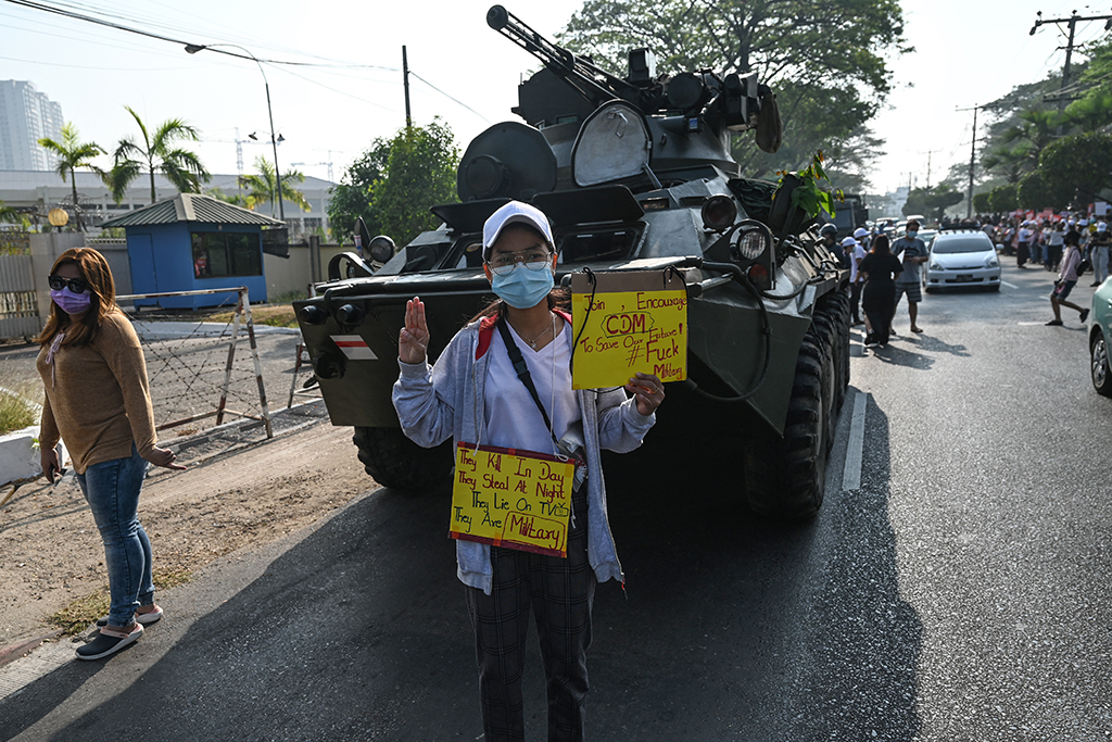 Proteste in Myanmar (Bild: Ye Aung Thu/AFP)