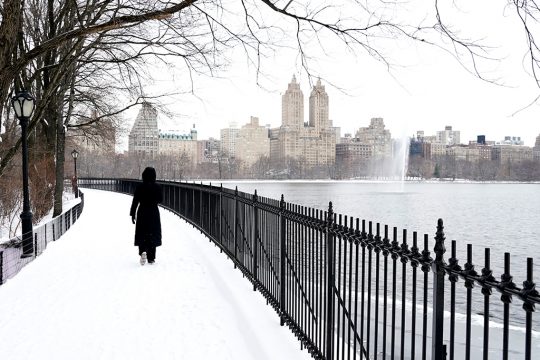 Central Park in New York im Schnee (Bild: Timothy A. Clary/AFP)
