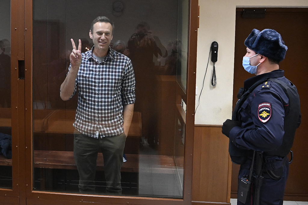 Alexej Nawalny bei einer Gerichtssitzung am 20. Februar 2021 (Archivbild: Kirill Kudryavtsev/AFP)