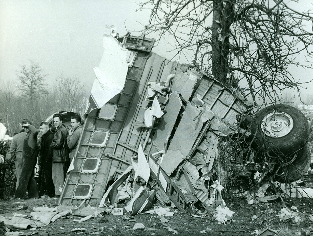 Die am 15.2.1961 abgestürzte Sabena Boeing 707 (Bild: Belga-Archiv)