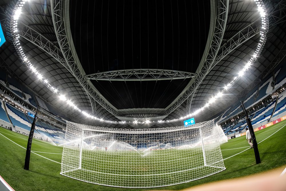 Das Al-Janoub-Stadion in Doha ist als einer von acht Austragungsorten für die Fußball-WM 2022 vorgesehen (Bild: Bruno Fahy/Belga)