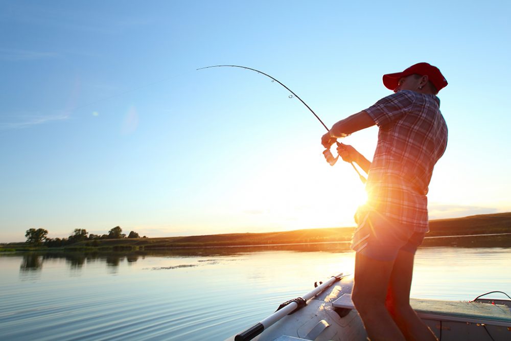 Angler auf einem See