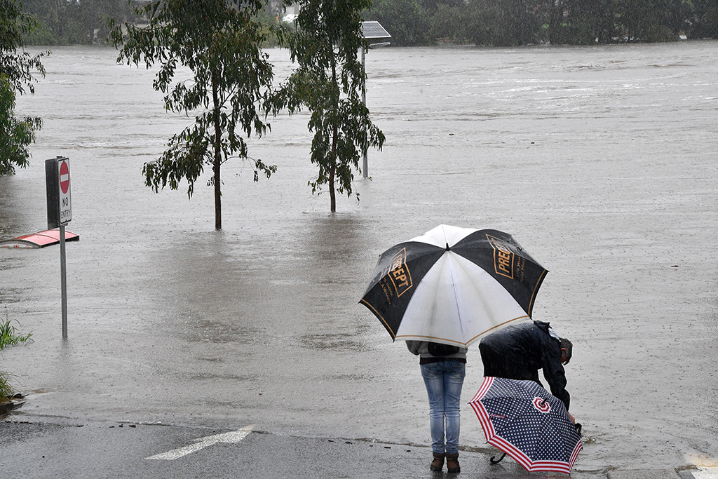 Schwere Überschwemmungen an Australiens Ostküste (Bild: Saeed Khan/AFP)