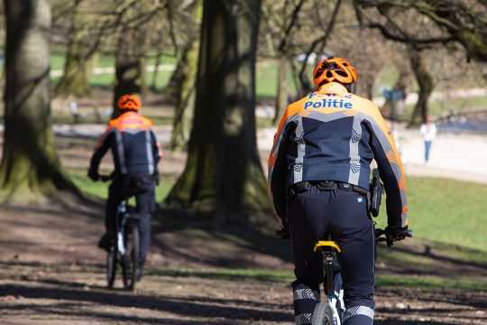 Fahrradpolizei im Brüsseler Bois de la Cambre (Archivbild: Paul-Henri Verlooy/Belga)