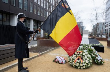 Zentrale Gedenkfeier für Opfer der Terroranschläge vom 22. März 2016 (Bild: Benoit Doppagne/Belga)