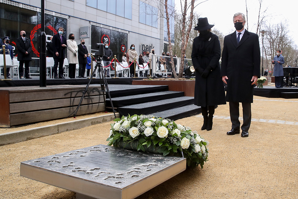 Zentrale Gedenkfeier für Opfer der Terroranschläge vom 22. März 2016 (Bild: Yves Herman/Belga)
