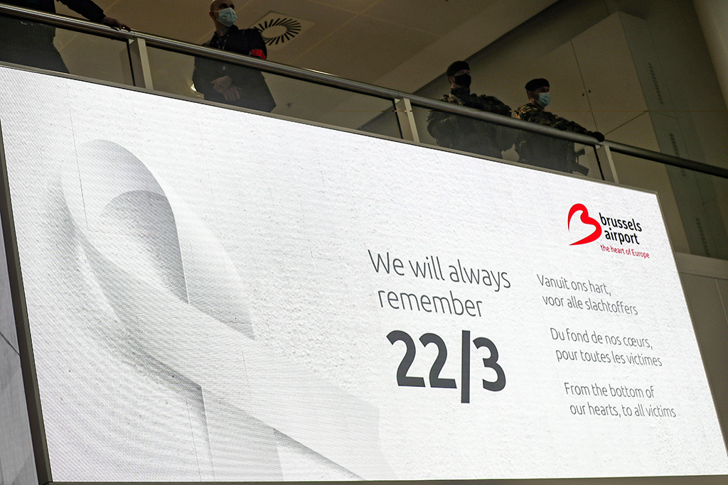 Gedenken am Brussels Airport (Bild: Stephanie Lecocq/Pool/Belga)