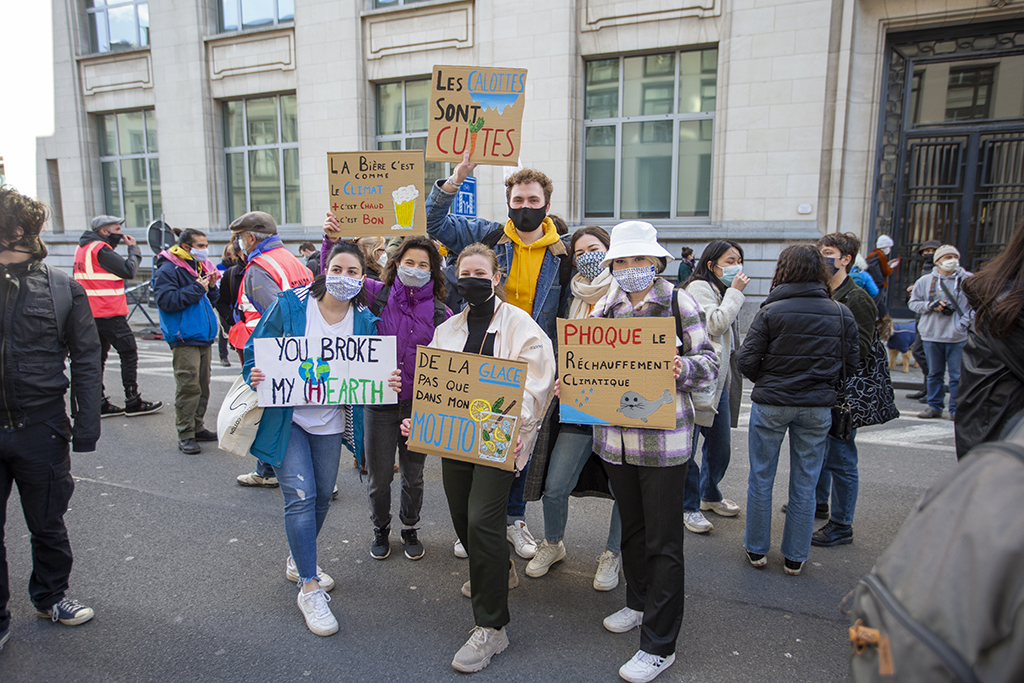 Auch in Brüssel haben am Freitag Umweltaktivisten demonstriert (Bild: Nicolas Maeterlinck/Belga)