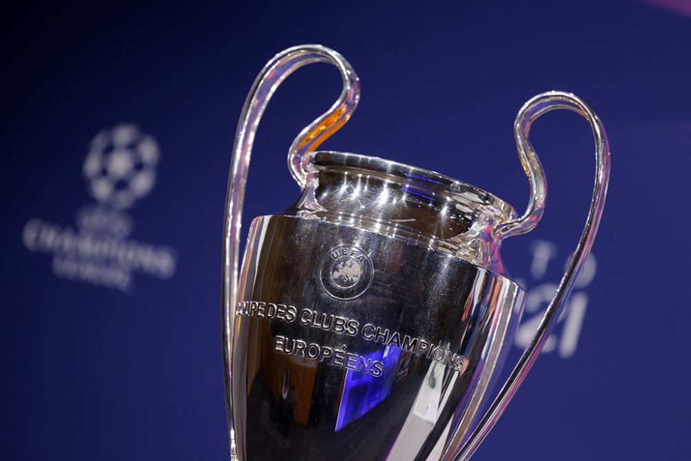 Champions League: Pokal bei der Auslosung in Nyon