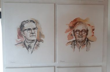 100 Jahre Kelmis: Thea Doepgen fertigt Porträts der Kelmiser Bürgermeister (Bild: Michaela Brück/BRF)