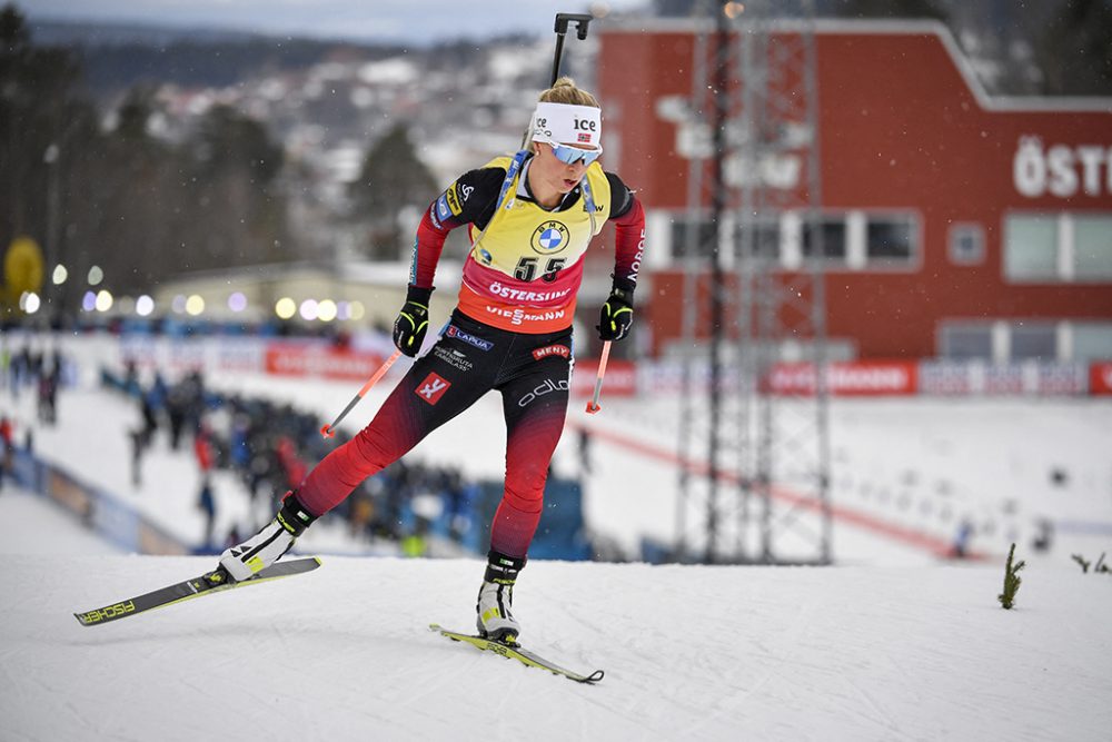 Tiril Eckhoff startet auch das letzte Saisonwochenende mit dem Sprintsieg (Bild: Anders Wiklund/AFP)