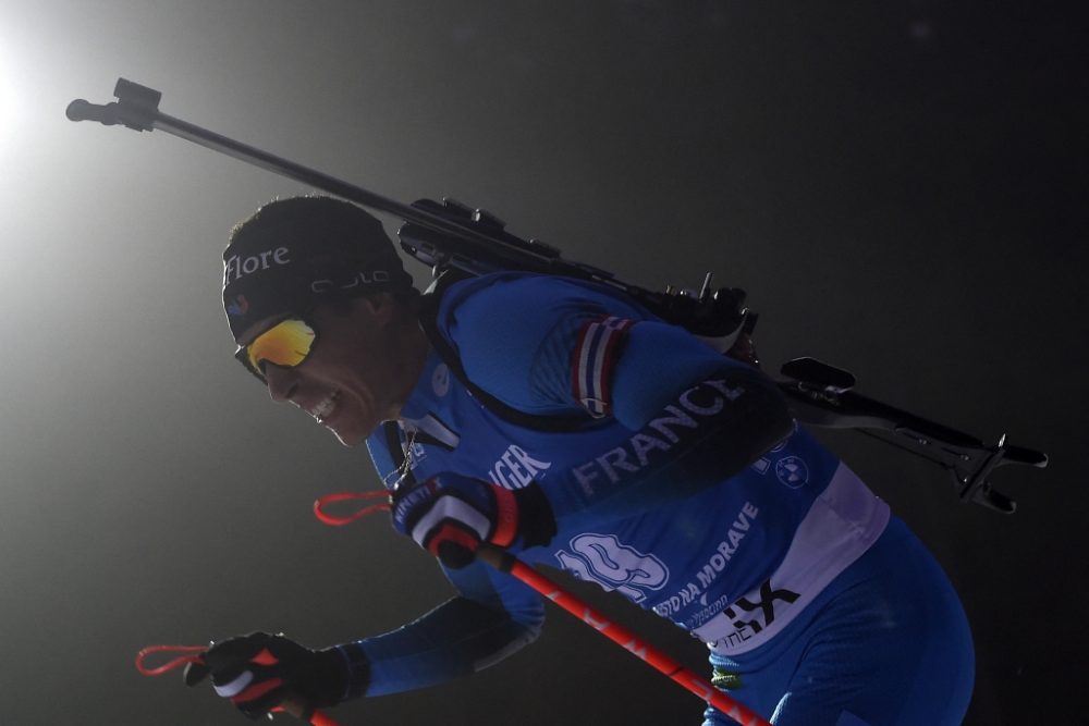 Quentin Fillon-Maillet das Sprintrennen in Nove Mesto