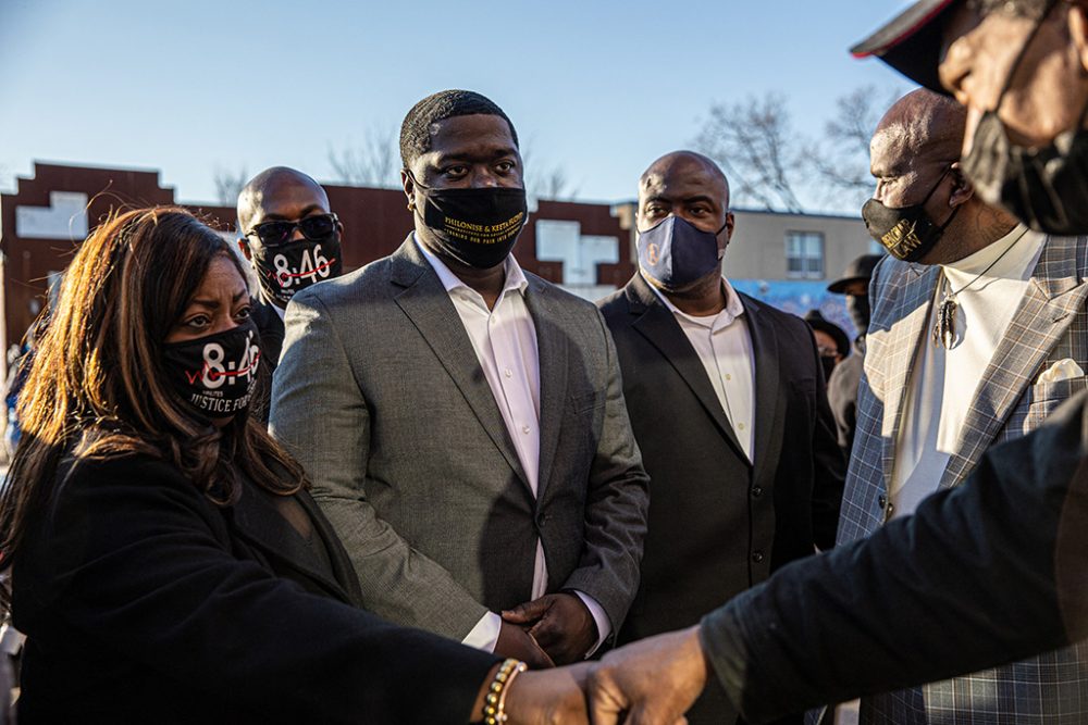 Keata und Philonise Floyd (l.), die Eltern George Floyd (Bild: Kerem Yucel/AFP)