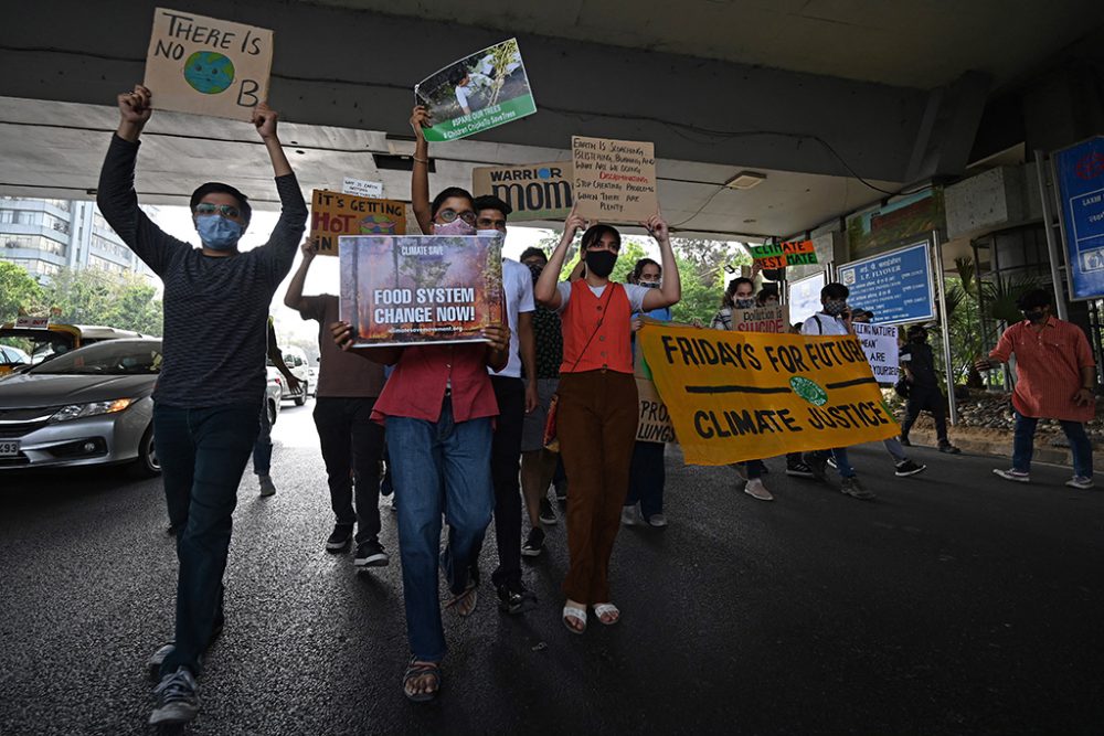 "Friday-for-Future"-Demo in Neu Delhi (Bild: Money Sharma/AFP)