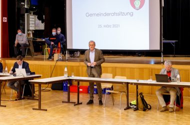 Gemeinderatssitzung Raeren am 25. März 2021 (Bild: Olivier Krickel/BRF)