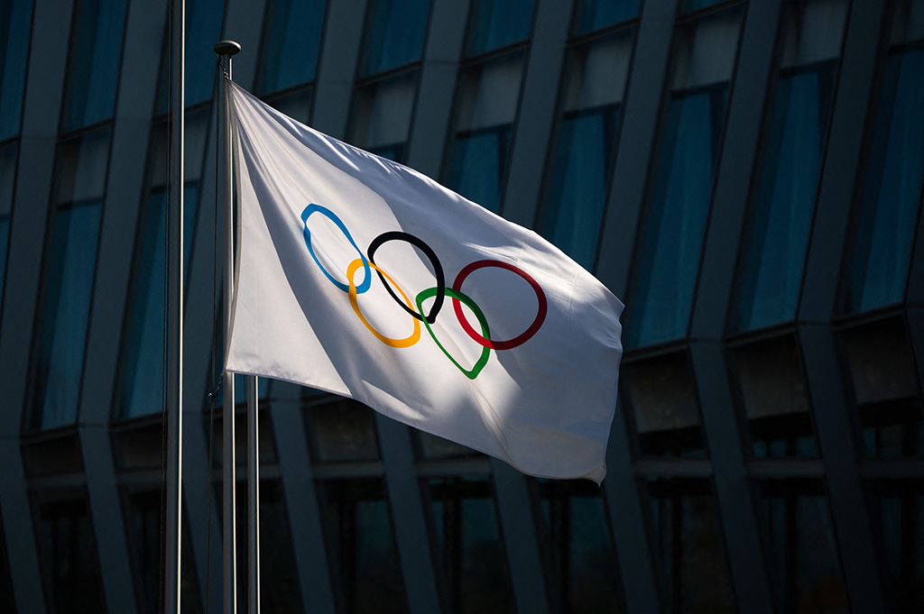 IOC-Flagge in Lausanne (Bild: Fabrice Coffrini/AFP)