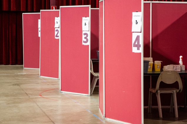 Impfzentrum der Wallonie in Colfontaine (Bild: Justin Namur/Belga)