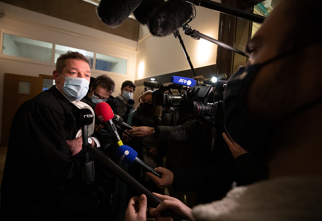 Laurent Kennes beim Prozess in Mons am 12. Februar (Bild: Benoit Doppagne/Belga)