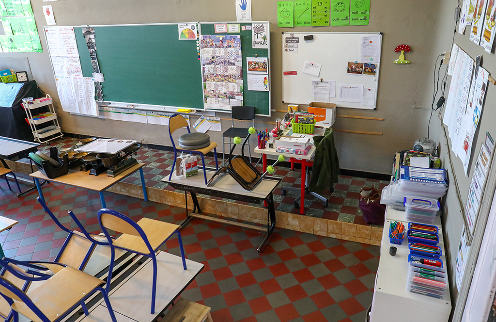 Leeres Klassenzimmer (Illustrationsbild: Virginie Lefour/Belga)