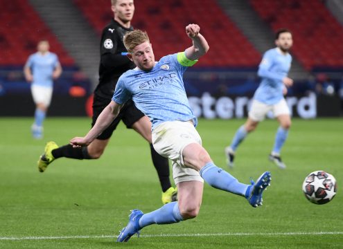 Kevin De Bruyne traf zum 1:0 (Bild: Attila Kisbenedek/AFP)