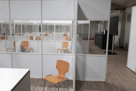 Der Beobachtungsbereich des Impfzentrums St. Vith (Bild: Manuel Zimmermann/BRF)